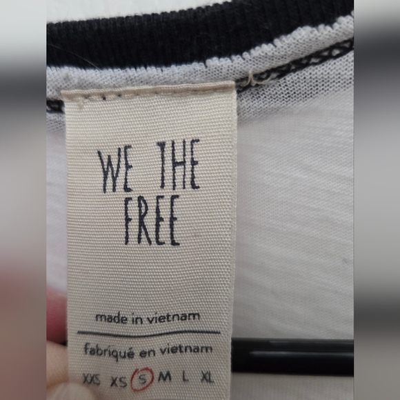 Free People We the Free Mixed Media Friday Fever Top Sz Sm Boho Patchwork Gypsy - Picture 5 of 6